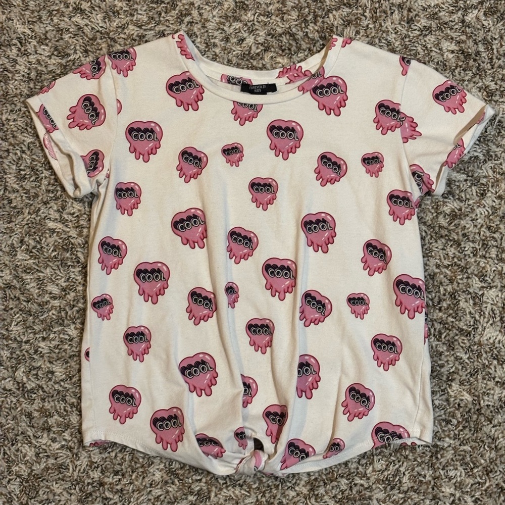 Forever 21 “Cool” Hearts Tee